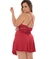 48|50|52 Camisola Plus Size Sexy Vermelho – Edilene