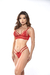 M|G|GG| Conjunto Sem Bojo Rendado com detalhes de tule liusion VERMELHO - Y7011