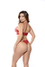 M|G|GG| Conjunto Sem Bojo Rendado com detalhes de tule liusion VERMELHO - Y7011 - comprar online