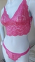 P/m | Conjunto SEM BOJO estilo cropped- renda Rosa