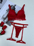 G| Conjunto COM BOJO + CINTA LIGA VERMELHO- Jasmine OMD na internet