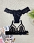 P|M|G|GG Conjunto SEM BOJO PRETO- Transparência Ju754 - D'Eva Lingerie | Tudo em Lingerie e Sex Shop 