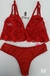 M| Conjunto SEM BOJO - Detalhe Sutiã Renda Vermelha Luck - D'Eva Lingerie | Tudo em Lingerie e Sex Shop 