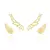 Brinco Earcuff vazado folhas - ouro