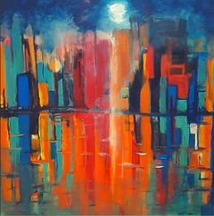 La noche / Acrílico sobre Lienzo / 100×100 cm