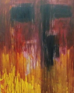 Abstracción / Acrílico sobre tela / 140 x 100 cm