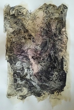 Abstracción / tintas de remolacha y cafe sobre papel Schoeller / 50 cm x 35 cm
