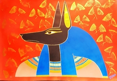 Egipto / laminas en papel Canson de 35 x 50 cm, pintura acrílica.
