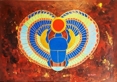 Egipto / laminas en papel Canson de 35 x 50 cm, pintura acrílica.
