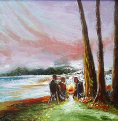 SUNSET TALES / oleo sobre tela / 25X25 CM