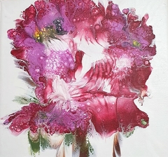 Amanecer en color rosa / TECNICA: Pintura fluida en acrílico, sobre lienzo ESTILO: Abstracto Moderno, set de 4 canvas MEDIDAS: 20 x 20 cm - comprar online