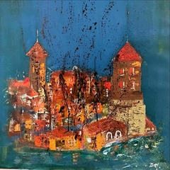 Castillo / Óleo y acrílico / 60 x 60 cms. / 2024