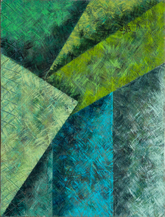 CLAROSCUROS EN VERDE / 40 x 30 x 2,5 cm / Técnica mixta sobre mdf 2013