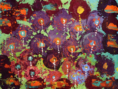 Flores de amapola / Poppy flowers / Acrílico sobre lienzo / 90x70 cm