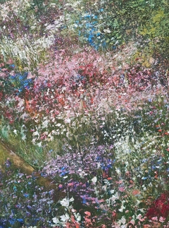 Flores de Jardín/ Óleo sobre papel entelado / 40x30 cm