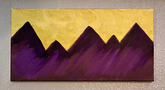 Golden sky purple mountains 2