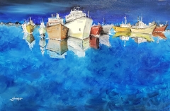 Horizonte. 60x90 Oleo sobre tela. Pincel y espatula