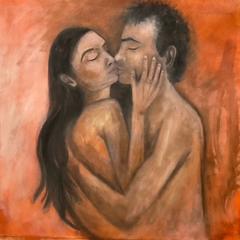 Amor / Óleo sobre tela sin bastidor / 75 cm x 75 cm