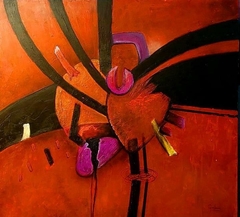 ¨CORAZON PARTIDO¨ / 2022 / Acrílico sobre lienzo / 90 X 100 cm/ US$ 950.00