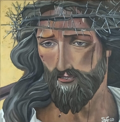 "JESUS" - OLEO - BASTIDOR ENTELADO - 50x50 - 2020 -