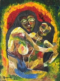 Maternidad en fuego / 106 x 80 / Oleo / 2008