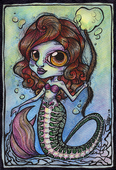 Mermaid / Técnica mixta sobre papel