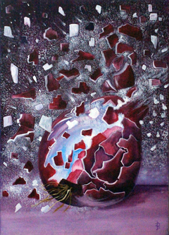 Onion Explosion /Acrílico sobre tela /50 x 70 cm