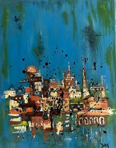 Retazos de una metrópolis / Óleo y acrílico / 80 x 60 cms. / 2023