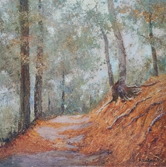 Sendero cordillerano/ Óleo sobre madera / 40x40cm.