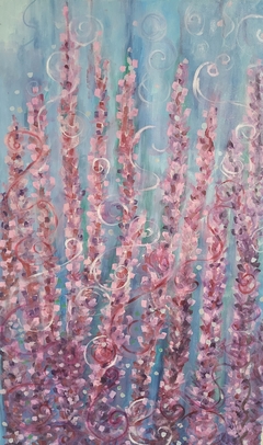 Septiembre Purpura Oleo sobre tela. 50 x 90 cm. 2021. 600 USD