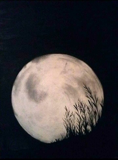 SUPERLUNA DE JUNIO. Óleo sobre madera. 30 x 40 cm.