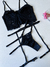 Conjunto Romana + Cinta liga (preto) - comprar online