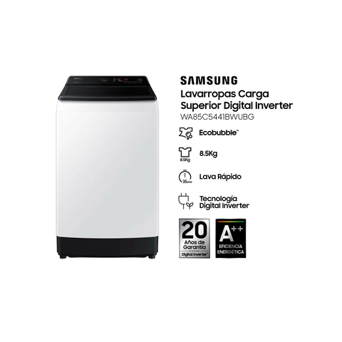 Lavarropas Samsung 8,5 Kg Inverter Blanco