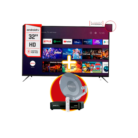 Smart Tv 32" Hitachi HD Android Tv + Antena Directv