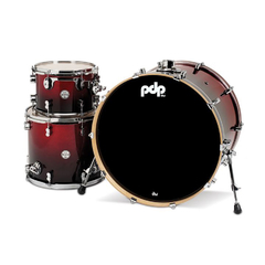 BATERIA CONCEPT MAPLE RED SPARKLE TO BLACK FADE 3 CUERPOS PDP