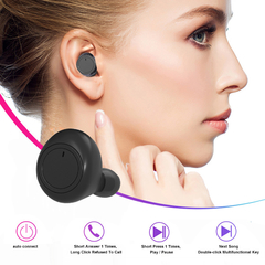 Tws fones de ouvido bluetooth verdadeiro fone de ouvido estéreo sem fio display led graves profundos in-ear fones com microfone