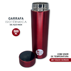 Garrafa Isotérmica em Aço Inox 500ml - Vermelha - loja online