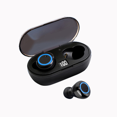 Tws fones de ouvido bluetooth verdadeiro fone de ouvido estéreo sem fio display led graves profundos in-ear fones com microfone - comprar online