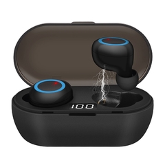 Tws fones de ouvido bluetooth verdadeiro fone de ouvido estéreo sem fio display led graves profundos in-ear fones com microfone - comprar online