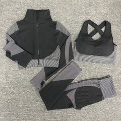 2/3PCS Seamless Women Yoga Set Workout Sportswear Gym Clothing Fitness Long Slee na internet