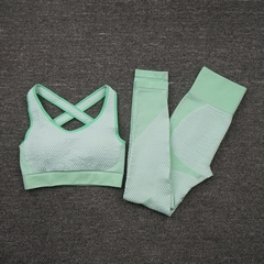 2/3PCS Seamless Women Yoga Set Workout Sportswear Gym Clothing Fitness Long Slee na internet