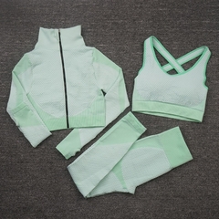 2/3PCS Seamless Women Yoga Set Workout Sportswear Gym Clothing Fitness Long Slee na internet