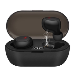 Tws fones de ouvido bluetooth verdadeiro fone de ouvido estéreo sem fio display led graves profundos in-ear fones com microfone - loja online