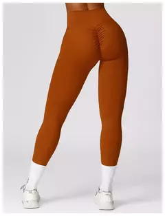 Leggings esportivos sem costura para mulheres, cintura alta, calças de ioga, academia - fitcute