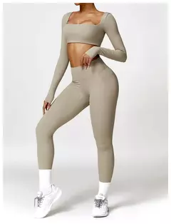 Imagem do Leggings esportivos sem costura para mulheres, cintura alta, calças de ioga, academia