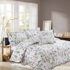 Cover estampado reversible + 4 fundas de almohada Queen Size