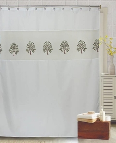 Cortinas de baño bordadas - Blanqueria Tandil