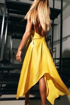 Vestido Midi Amarelo - tienda online