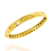 BRACELETE LARGO SAMPA ZIRCONIAS BANHADO A OURO 18K - 16 A 17 cm