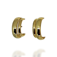 BRINCO EARHOOK NOVA YORK - EARHOOK BANHADO A OURO 18K 2,5 cm